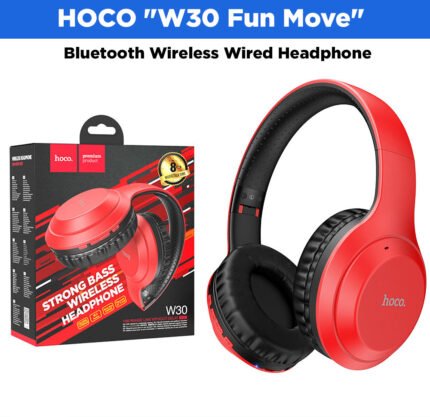 HOCO "W30 Fun Move" Bluetooth Wireless Wired Headphone - Red